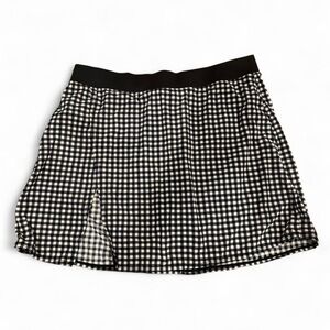 ALO Yoga Black and White Checkered Mini Skirt